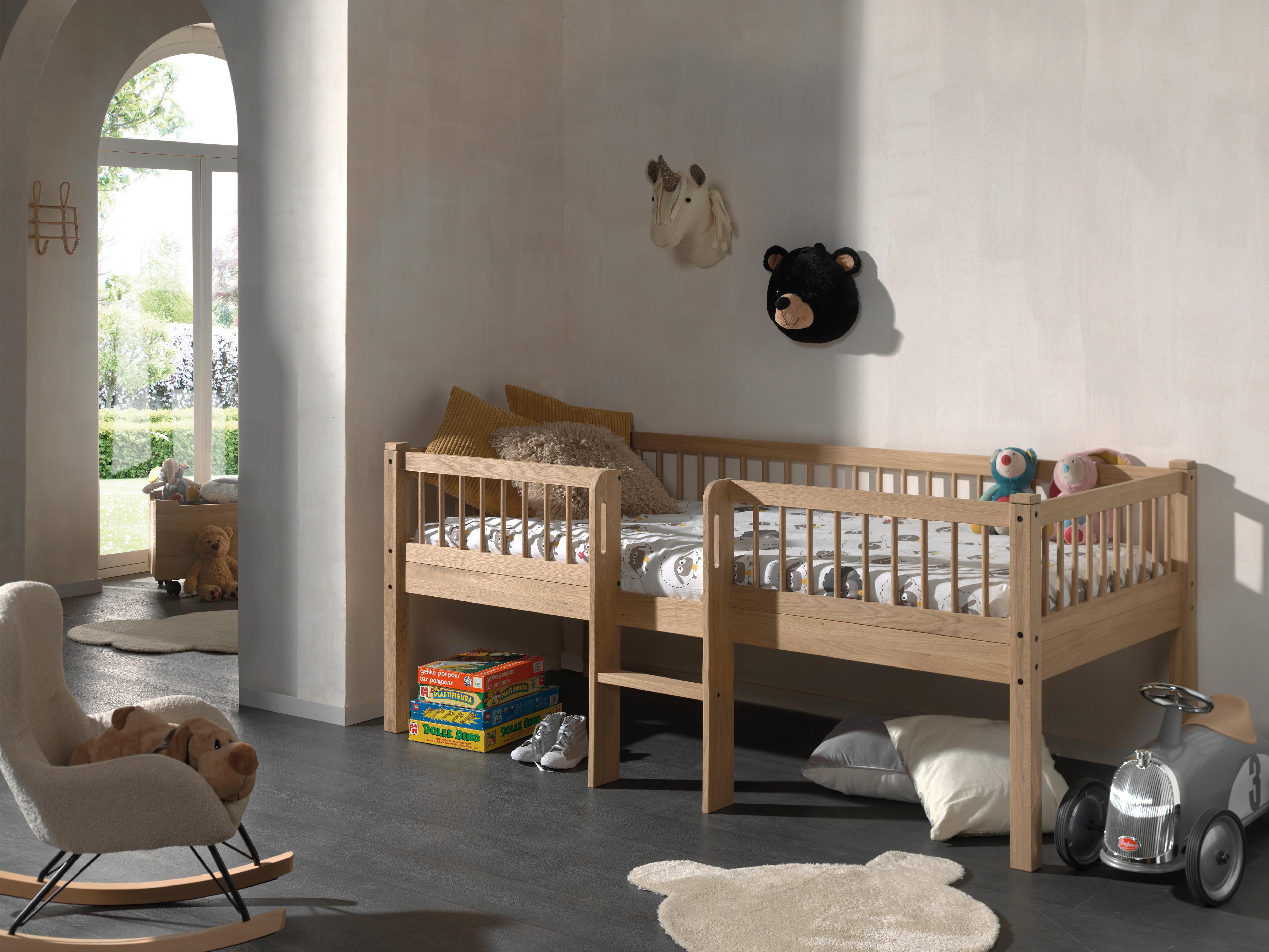 Spielbett Forrest Eichefarben 90x200cm - Eichefarben/Naturfarben, MODERN, Holz (90/200cm) - Vipack