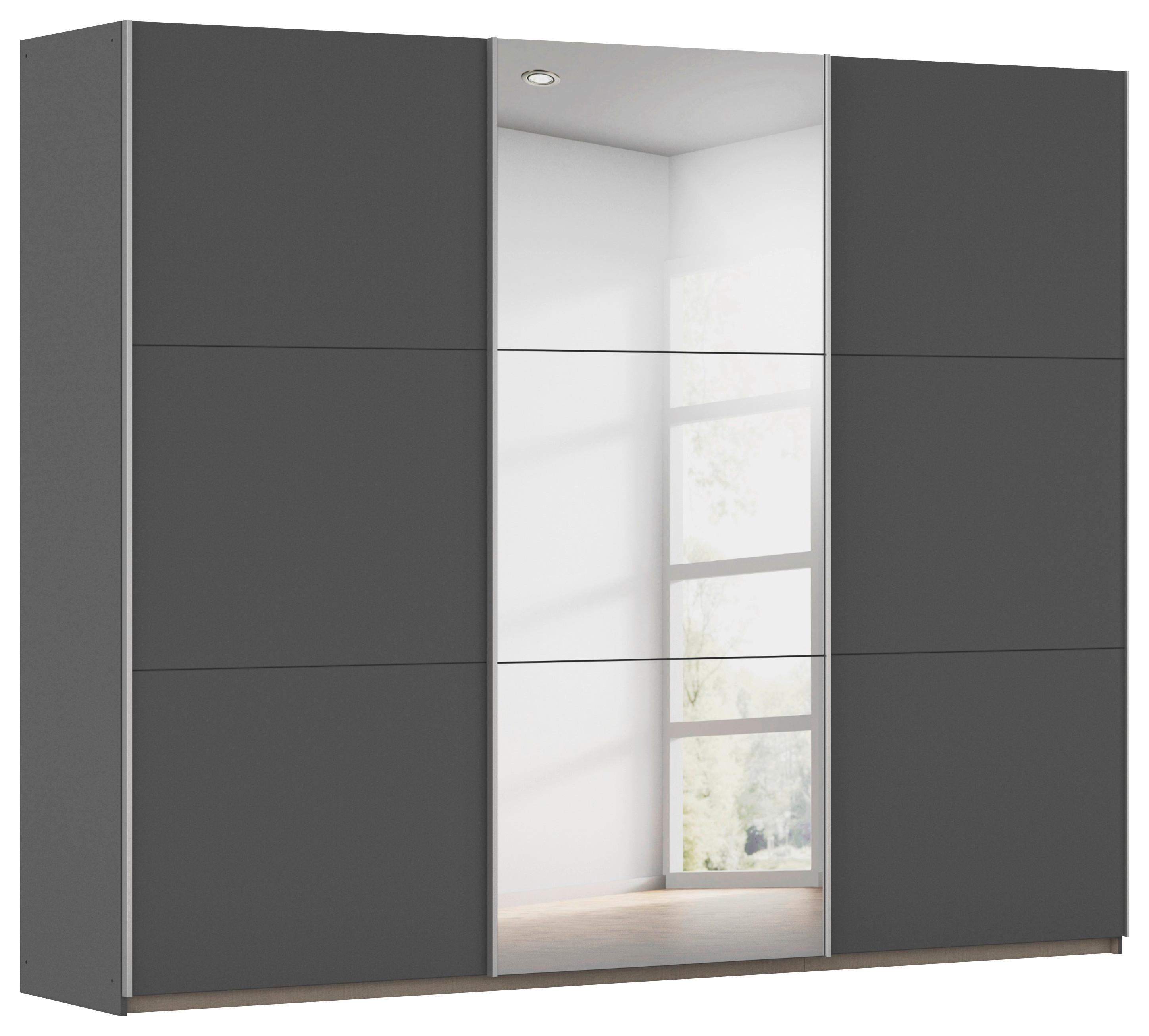 SCHWEBETÜRENSCHRANK Berny, Grau B: 261 cm - Grau, Trend, Holzwerkstoff (261/210/59cm)