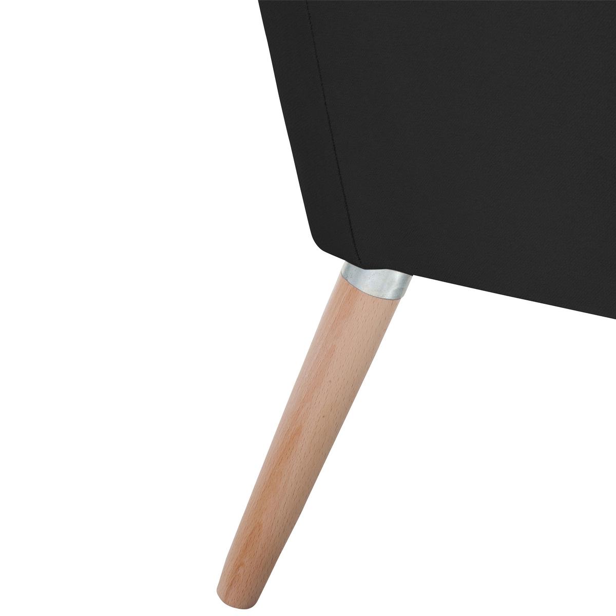 Polstersessel Mit Armlehnen Alegro Samt Schwarz - Buchefarben/Schwarz, Design, Textil (67/81/71cm) - Max Winzer