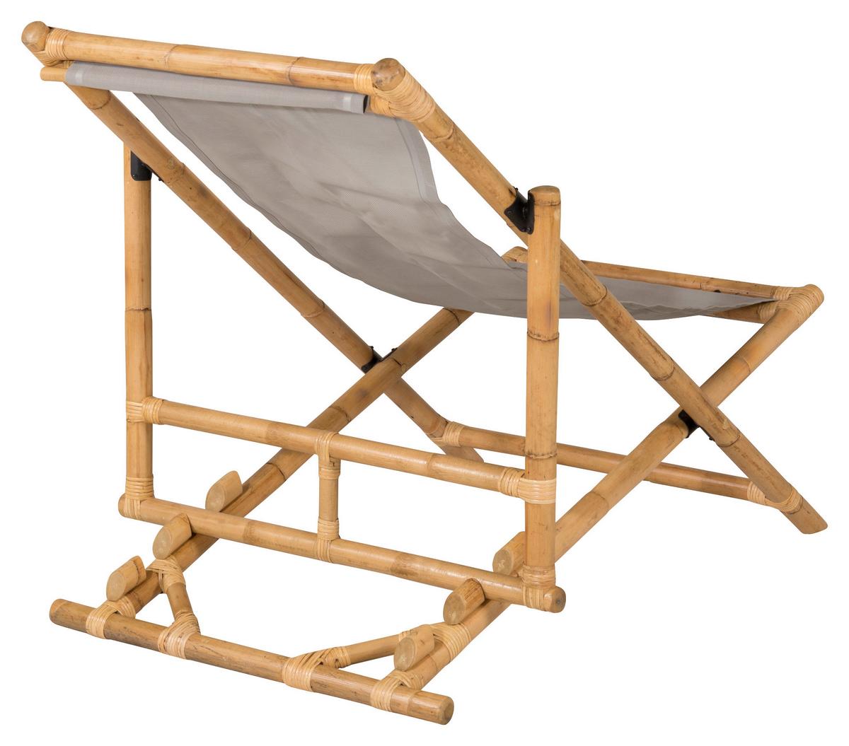 Strandsessel Cane - Grau, KONVENTIONELL, Holz/Textil (73/79/73cm) - Gardenson