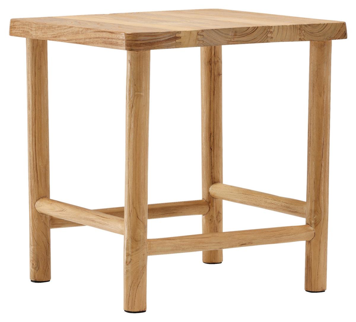 Hocker Noster - Hellbraun, Design, Holz (42/46/42cm) - Livetastic