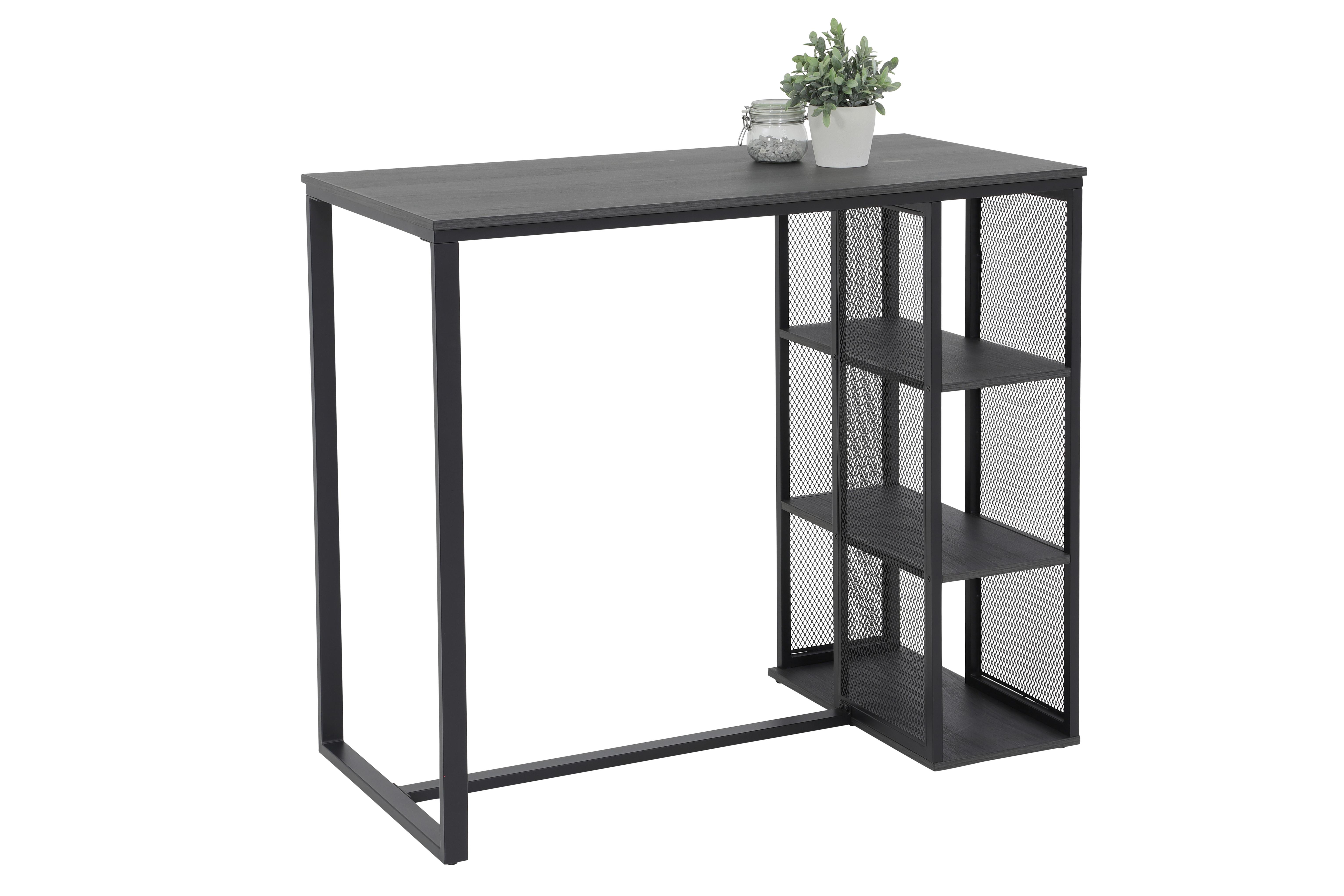 BARTISCH KLARA BT - Eichefarben/Dunkelgrau, MODERN, Holzwerkstoff/Metall (120/102,5/60cm) - P & B