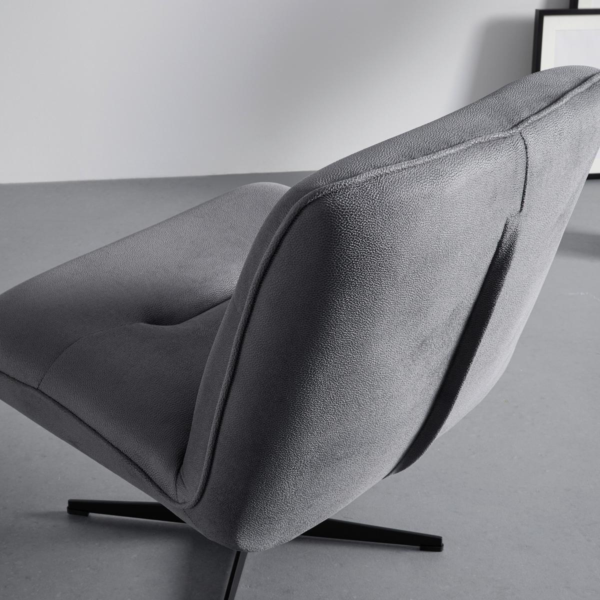 Křeslo SELENA - šedá/černá, Moderní, kov/dřevo (73/87/79cm) - Bessagi Home
