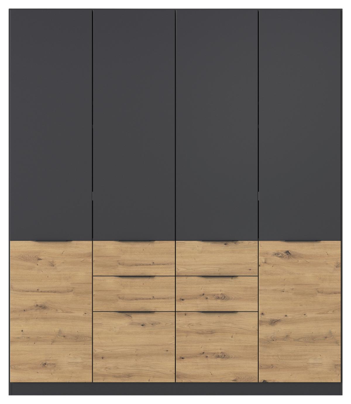 Šatní skříň MAX-EXTRA - šedá/dub artisan, Konvenční, kompozitní dřevo/plast (181/210/54cm) - James Wood