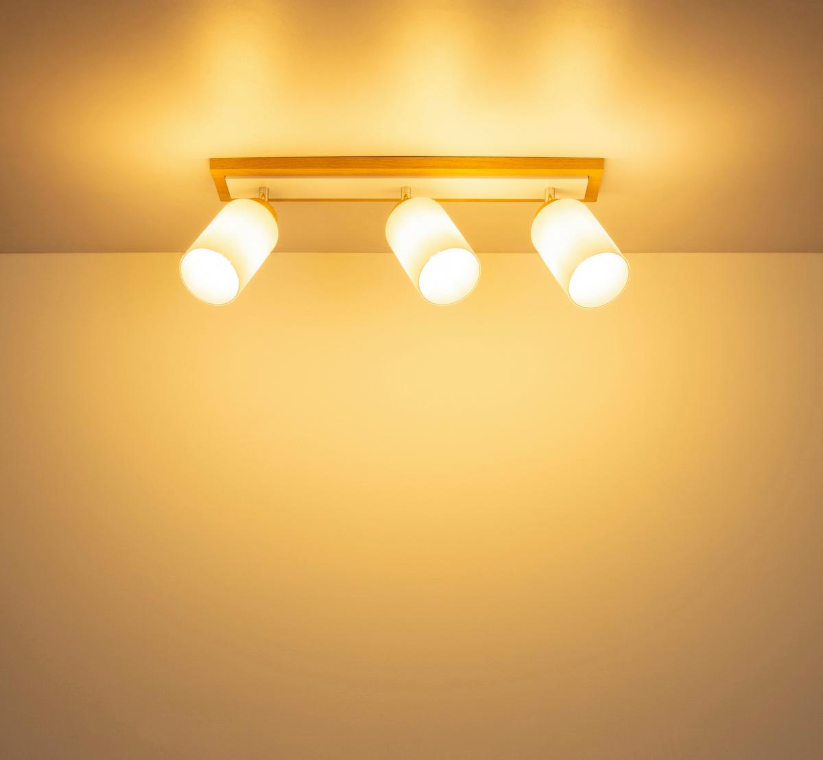 BODOVÉ SVÍTIDLO ROWENA - bílá/opál, Design, kov/dřevo (59,9/10,3/22cm) - Globo