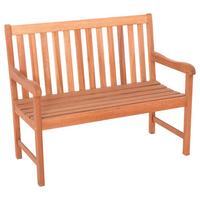 Gartenbank Echtholz 2-Sitzer Santos mit Rückenlehne - Naturfarben, Basics, Holz (107/89/58cm) - Gardenson