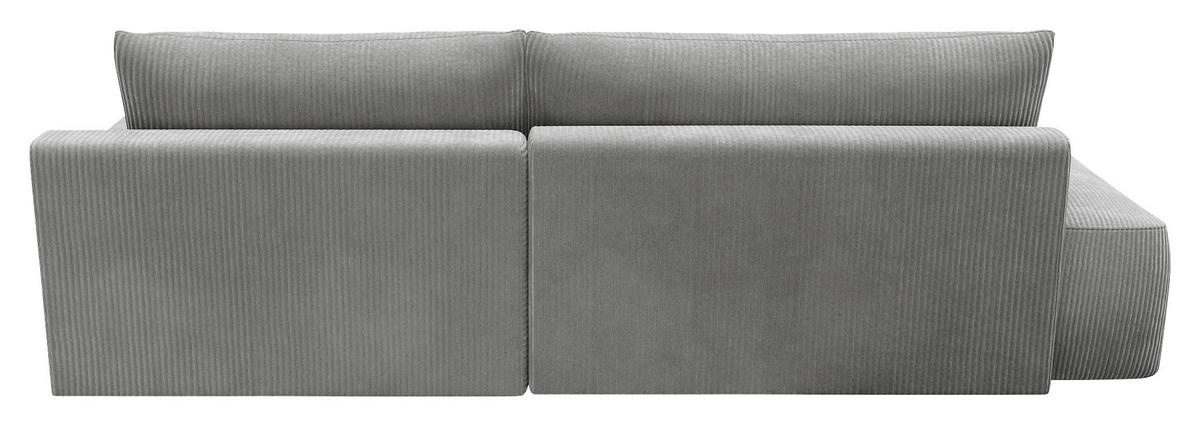 Eckschlafsofa Prag, Grau S: 253x167 cm - Schwarz/Grau, MODERN, Textil (253/167cm) - Trendmanufaktur