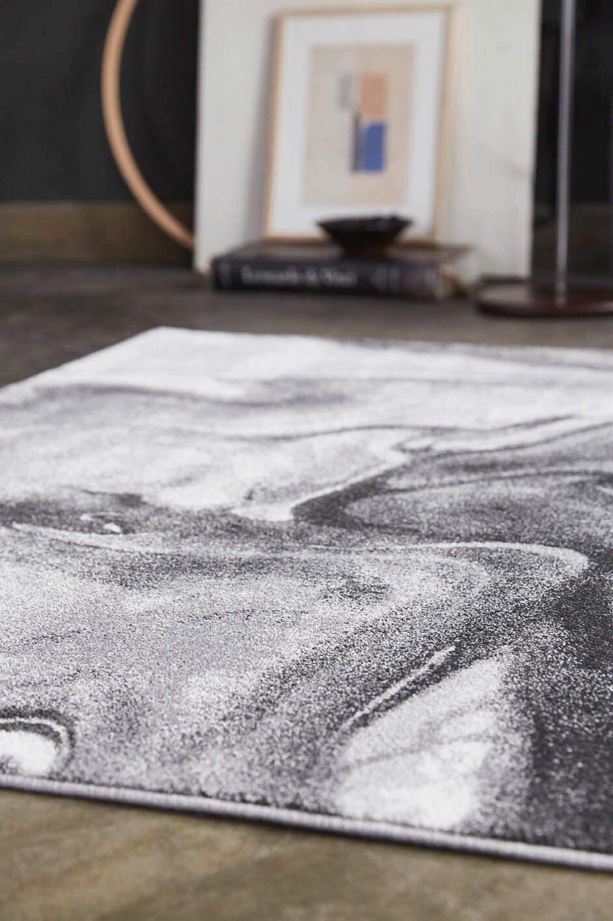 Webteppich Voyage Grau 80x150 Cm - Dunkelgrau/Hellgrau, KONVENTIONELL, Textil (80/150cm) - WECON HOME