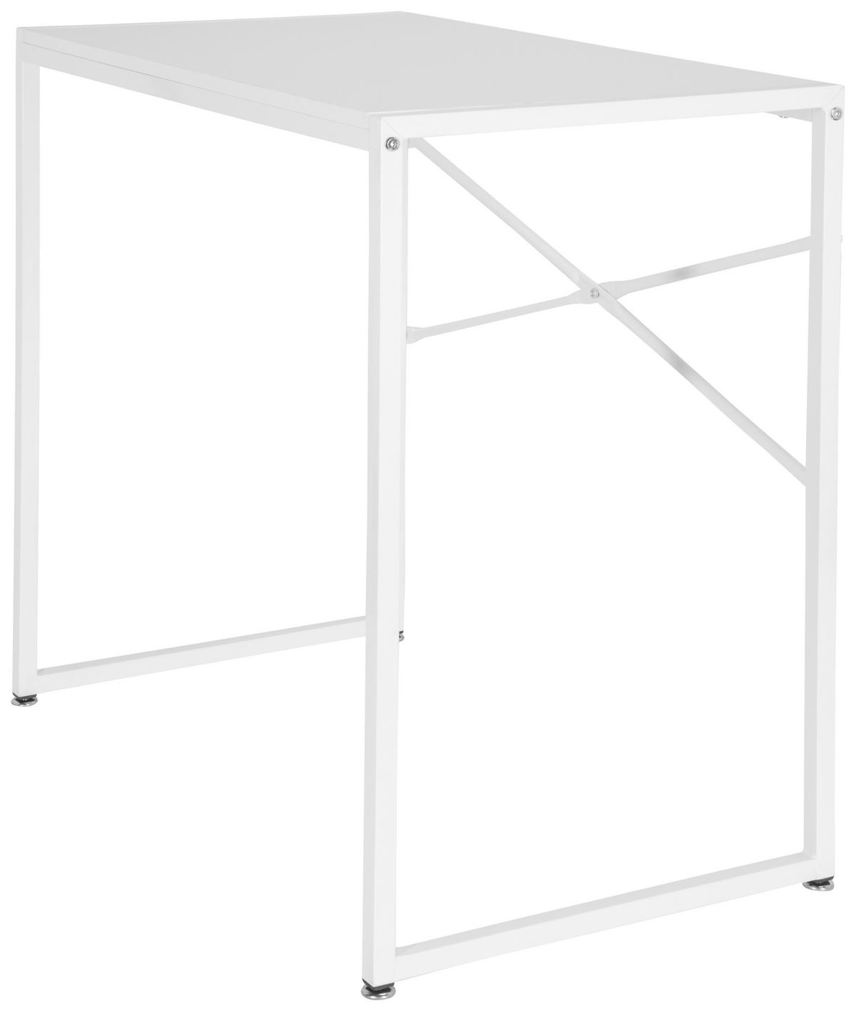 Schreibtisch Easy Up H I Weiß - Weiß, MODERN, Holzwerkstoff/Metall (78/46/76cm) - MID.YOU