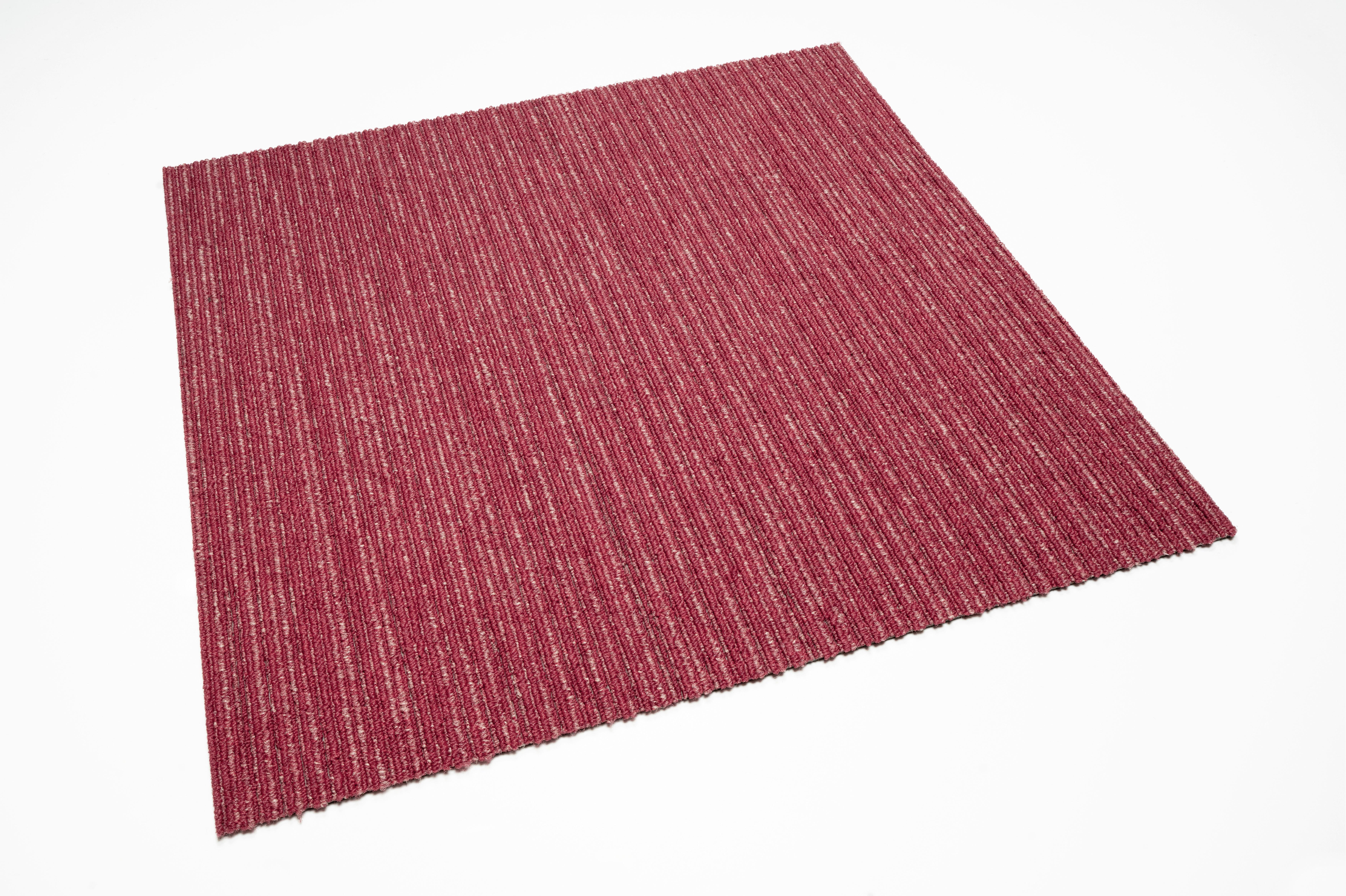 Teppichfliese Rot Ambition 50x50 cm Florhöhe 3 mm - Rot, Basics, Textil (50/50cm)