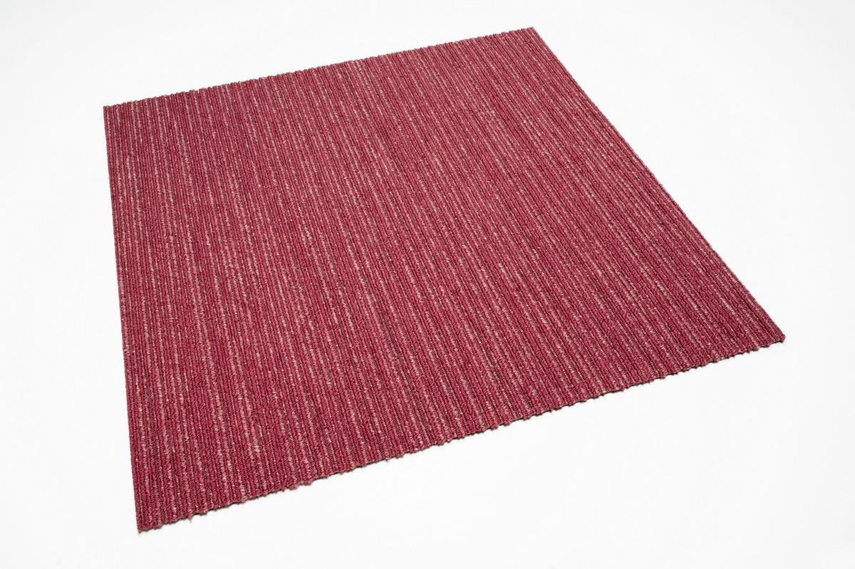 Teppichfliese Rot Ambition 50x50 cm Florhöhe 3 mm - Rot, Basics, Textil (50/50cm)