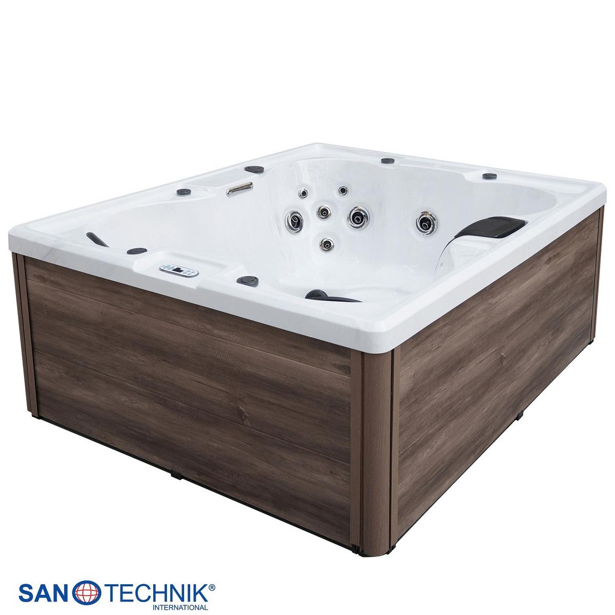 WHIRLPOOL Carole Grauweiß B: 210 cm - Grauweiß, KONVENTIONELL, Kunststoff (210/180/82cm) - Sanotechnik