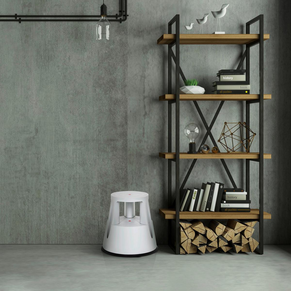 Tritthocker Tio-M I Hellgrau - Hellgrau, MODERN, Kunststoff (48/43/48cm) - MID.YOU