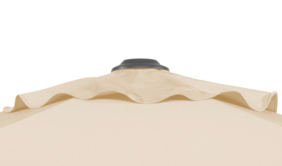Sonnenschirm Sevilla BxHxT: 270x270x246 cm Naturfarben - Anthrazit/Naturfarben, Basics, Textil/Metall (270/258/270cm) - Schneider