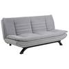 2-Sitzer-Sofa Mit Schlaffunktion Faith Hellgrau - Hellgrau/Schwarz, Design, Textil (196/91/98cm) - MID.YOU