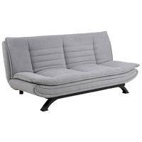 2-Sitzer-Sofa Mit Schlaffunktion Faith Hellgrau - Hellgrau/Schwarz, Design, Textil (196/91/98cm) - MID.YOU