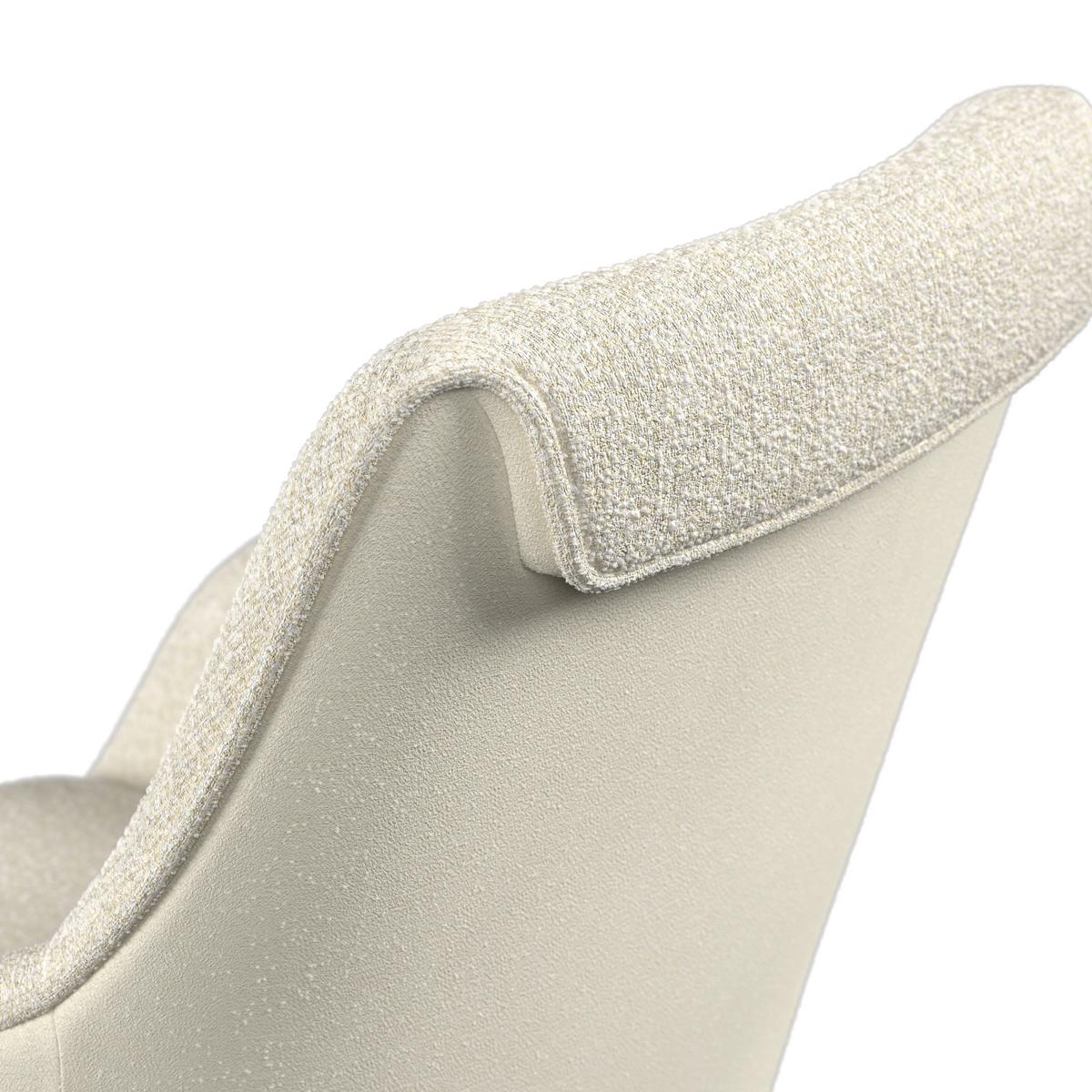 STOLIČKA S PODRÚČKAMI SERENA - krémová/farba duba, Modern, drevo/textil (62/86/65cm) - Bessagi Home