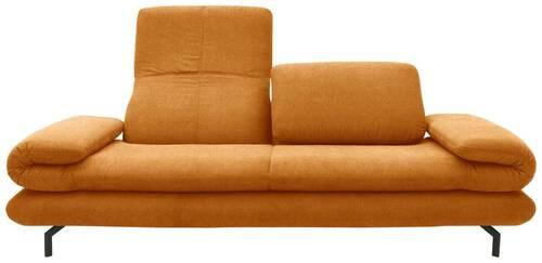 2,5-sitzer-sofa Looks Orange - Schwarz/Orange, Design, Textil (224 (284)/83 (110)/98cm) - LOOKS by W.Joop