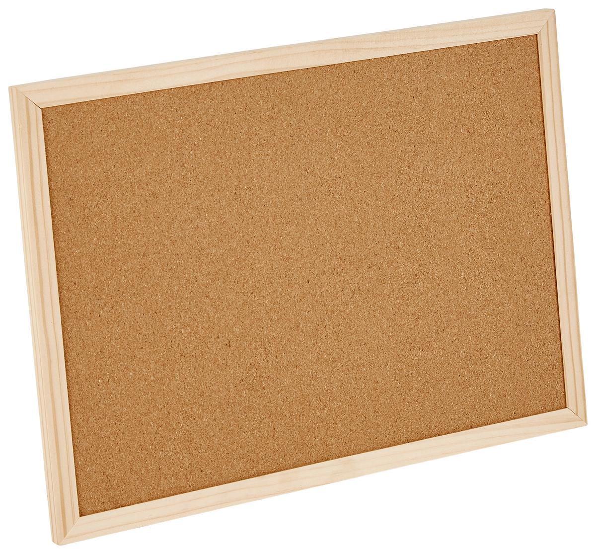 Üzenőtábla Parafa - natúr/feketefenyő, Basics, karton/fa (30/40cm) - Homezone