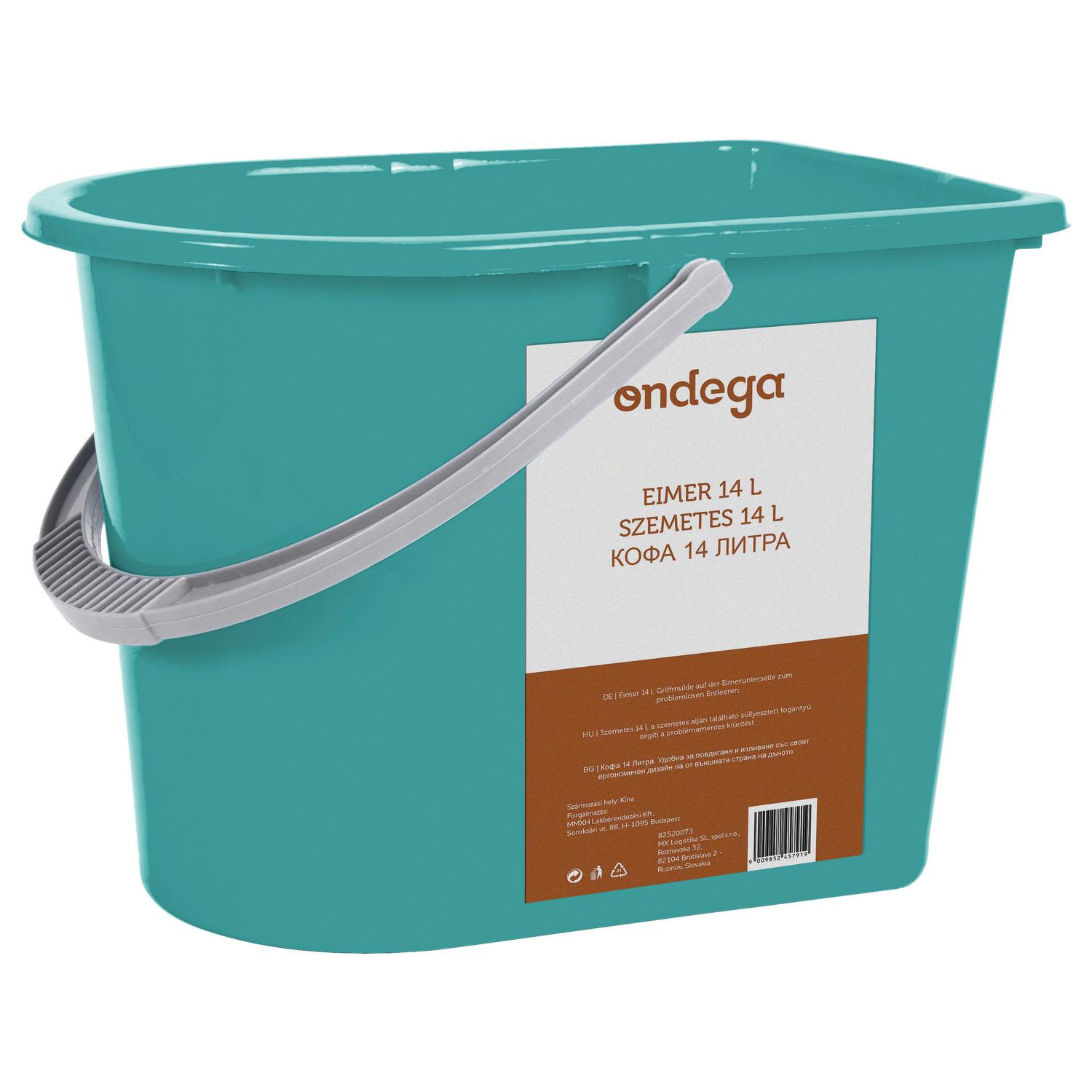 Eimer Blau/Grün 14 L, L/B/H: 35/25/27 cm Blau, Grün