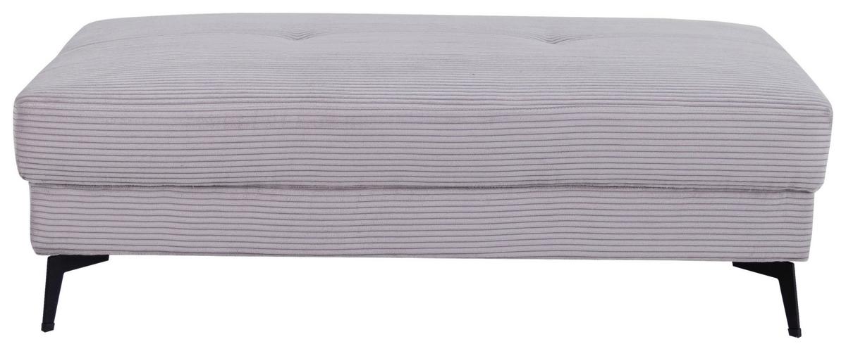 Hocker Zero Grau B: 140 cm - Hellgrau/Schwarz, Trend, Textil (140/46/80cm)