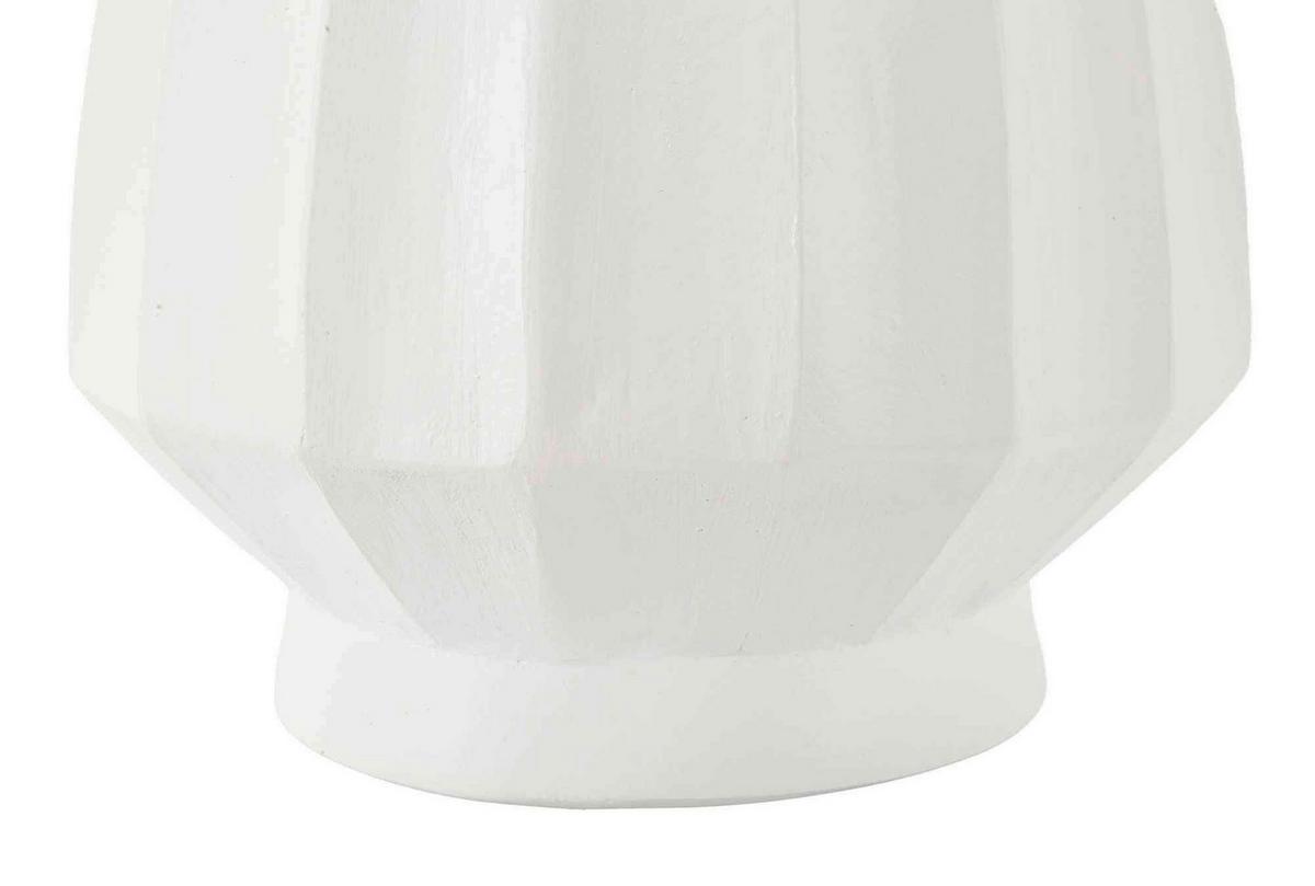 Vase Glint Weiß B: 24,5 cm - Weiß, Basics, Metall (24,5/41/24cm)