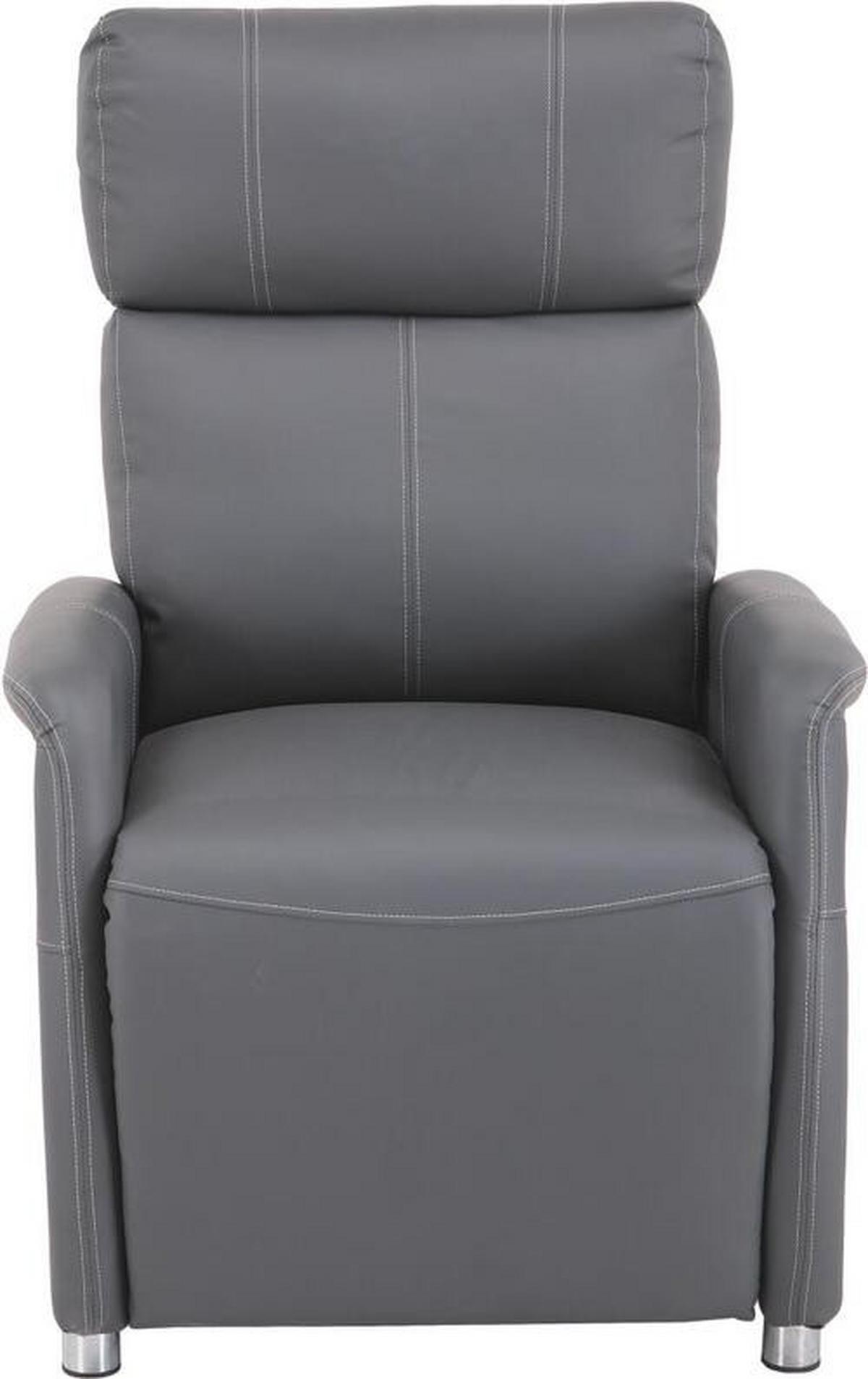 Tv-fotel Spirit - fehér/szürke, Modern, textil/fa (78/113,5/90cm) - Luca Bessoni