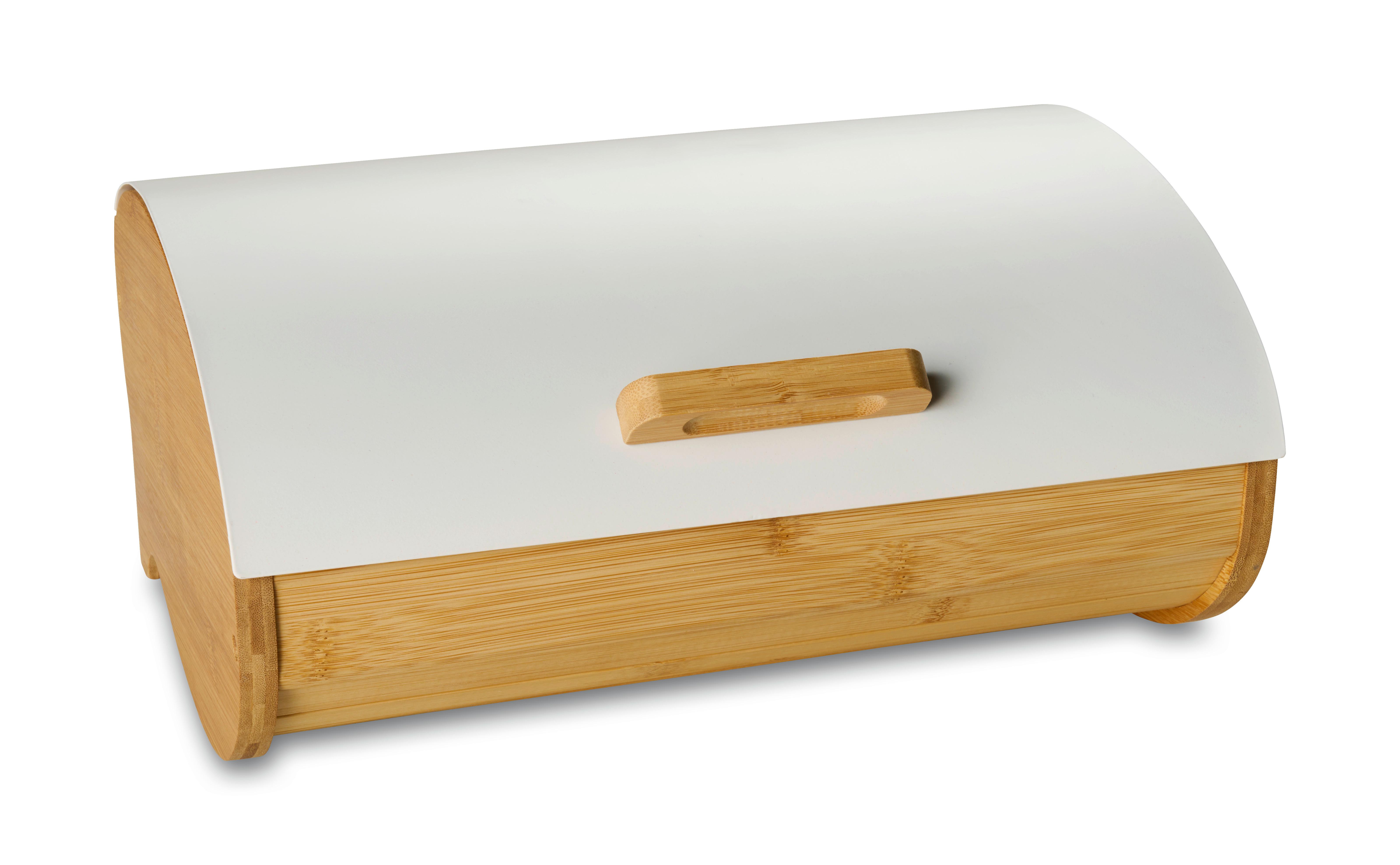 BOX NA CHLIEB SVEA - biela/prírodná farba, Modern, kov/drevo (35/25/15,5cm) - Mömax