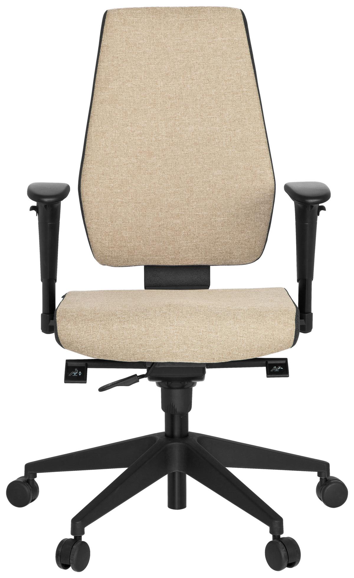 DREHSTUHL PRO-TEC 500 Beige - Dunkelgrau/Beige, MODERN, Kunststoff/Textil (56/123/47cm) - MID.YOU