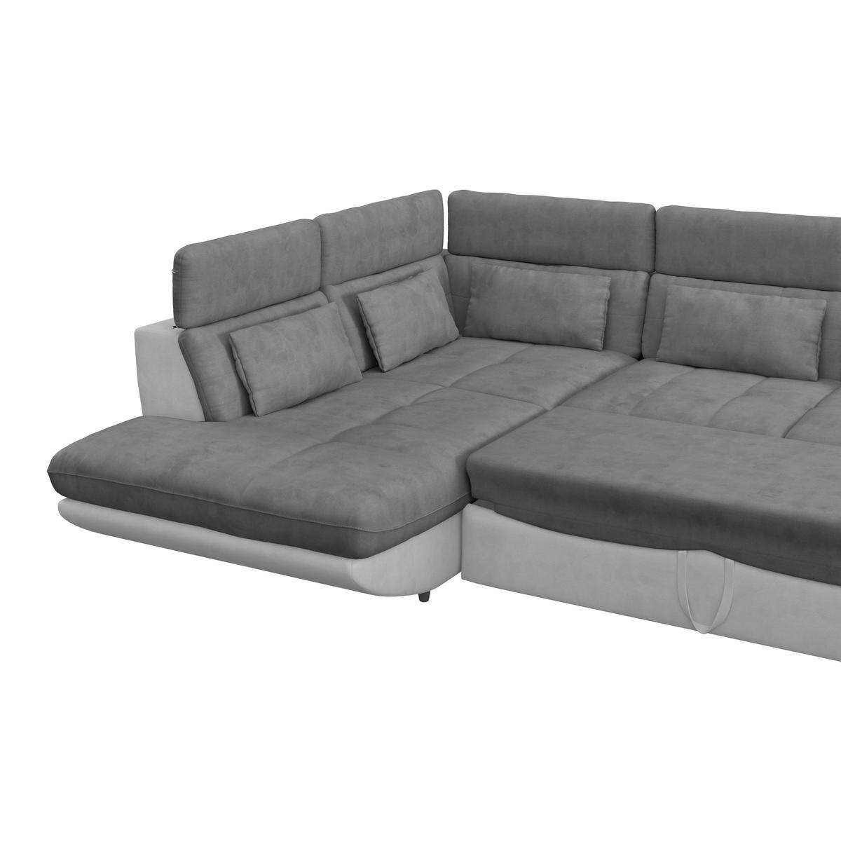 SEDACÍ SOUPRAVA PARK - černá/světle šedá, Moderní, textil/plast (311/233cm) - Luca Bessoni