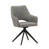 Stuhl Asher Grau, B: 54,5 Cm - Schwarz/Grau, MODERN, Textil/Metall (54,5/85/61,5cm) - MID.YOU