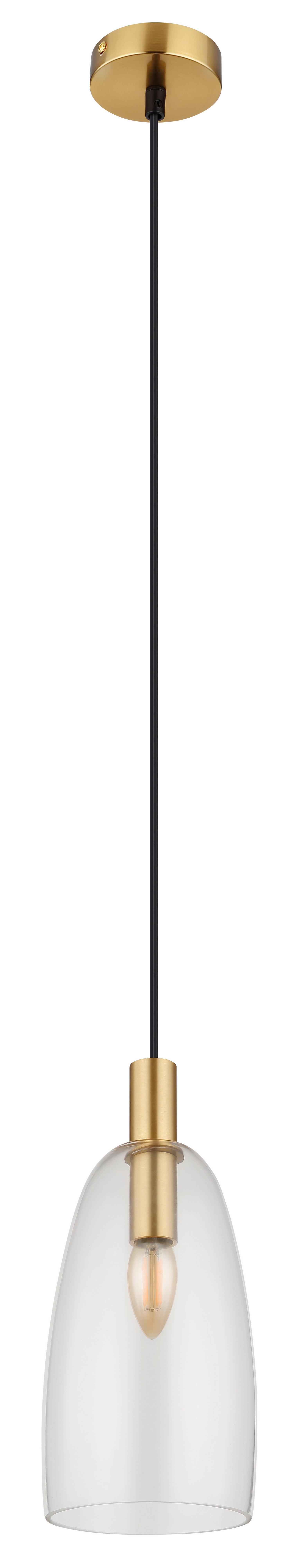 Hängeleuchte 15789h2m höhenverstellbar - Messingfarben, KONVENTIONELL, Glas/Metall (14/120cm) - Globo