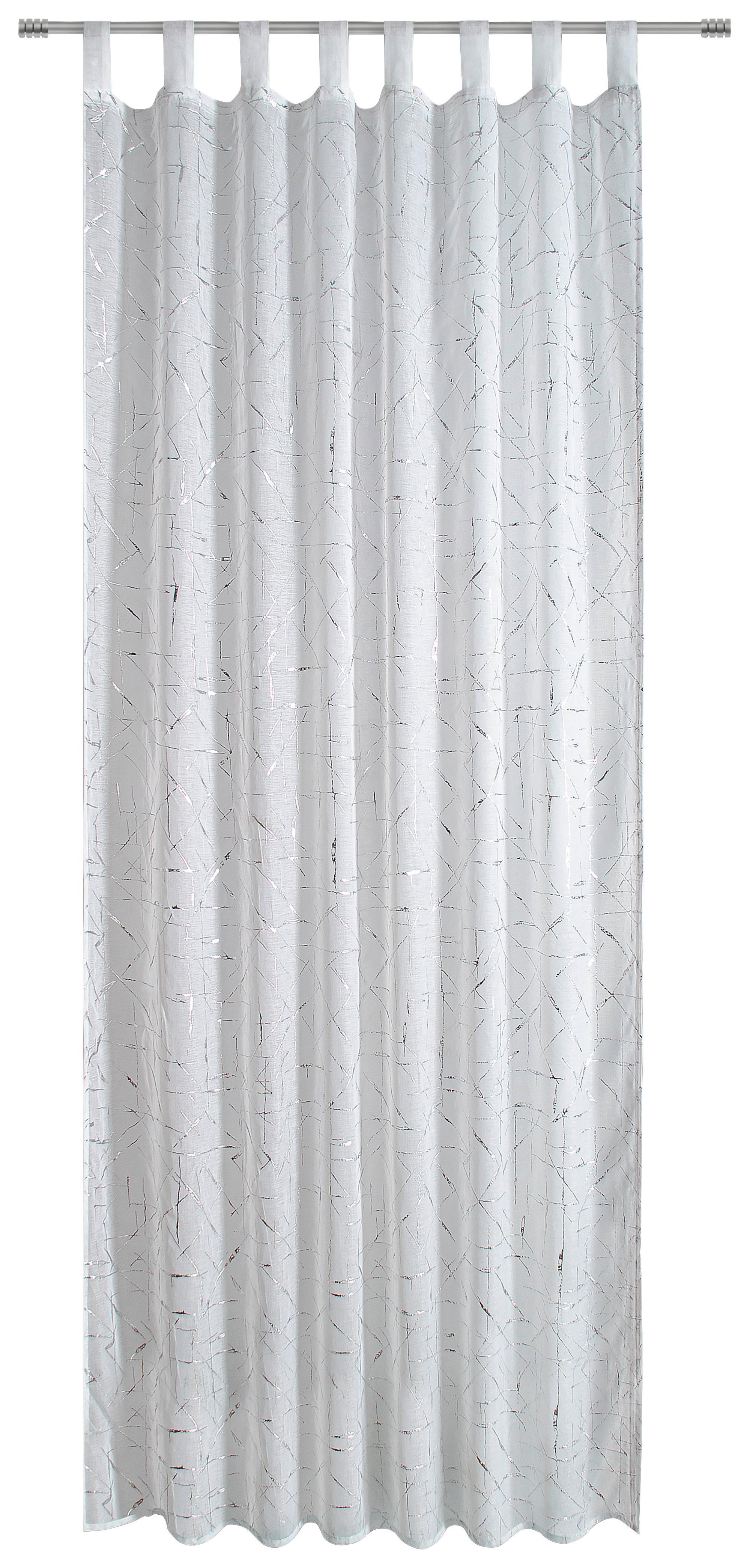 Vorhang mit Schlaufen und Band Julia 140x225 cm Weiß - Weiß, MODERN, Textil (140/255cm) - Luca Bessoni