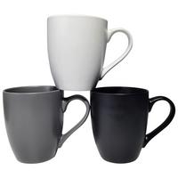 Hrnek na kávu Biggy, 570ml - šedá/bílá, Moderní, keramika (9,7/11,7cm) - Mömax