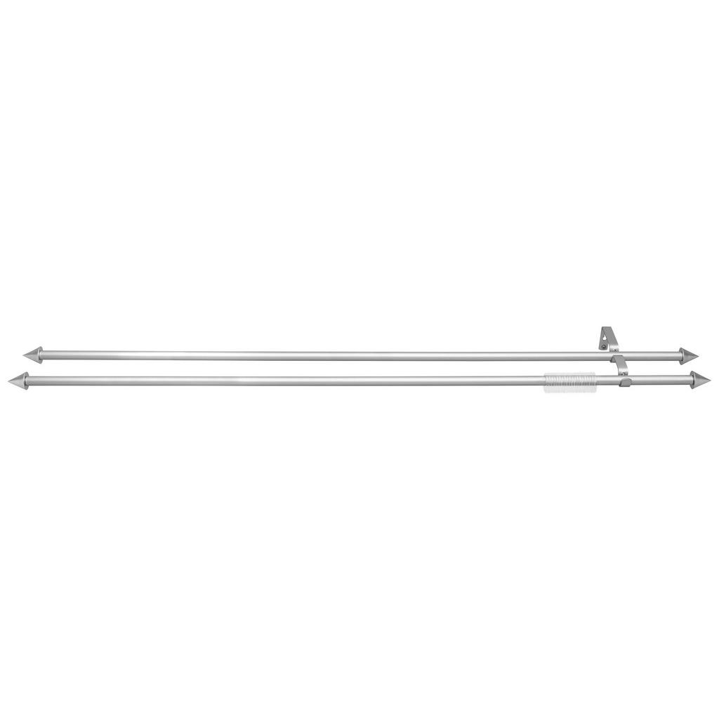 Rundstangengarnitur Birgit Silberfarben L: 130-240 cm