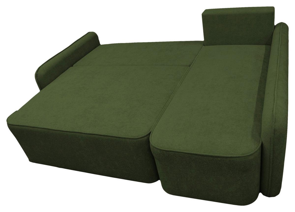 Ecksofa Fancy Grün 209x143 cm - Schwarz/Grün, Design, Textil (209/143cm) - MID.YOU