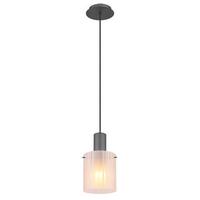 Hängeleuchte 15904hf - Dunkelgrau, KONVENTIONELL, Glas/Metall (18/120cm) - Globo