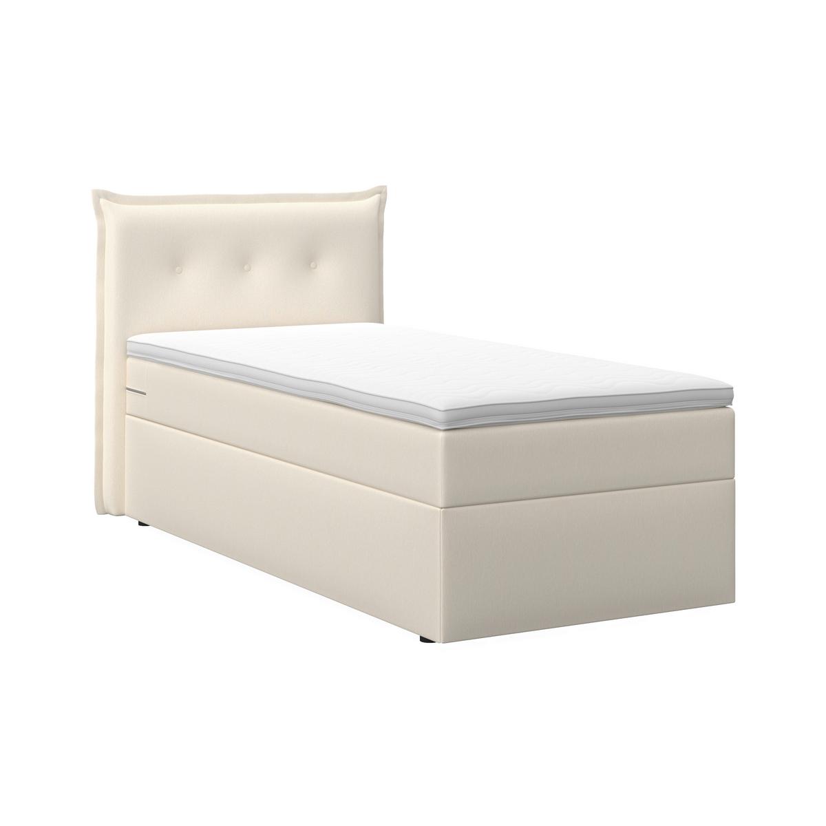 Boxspringová postel POLO 90x200, krémová - černá/slonovinová, Moderní, dřevo/textil (90/200cm) - Bessagi Home