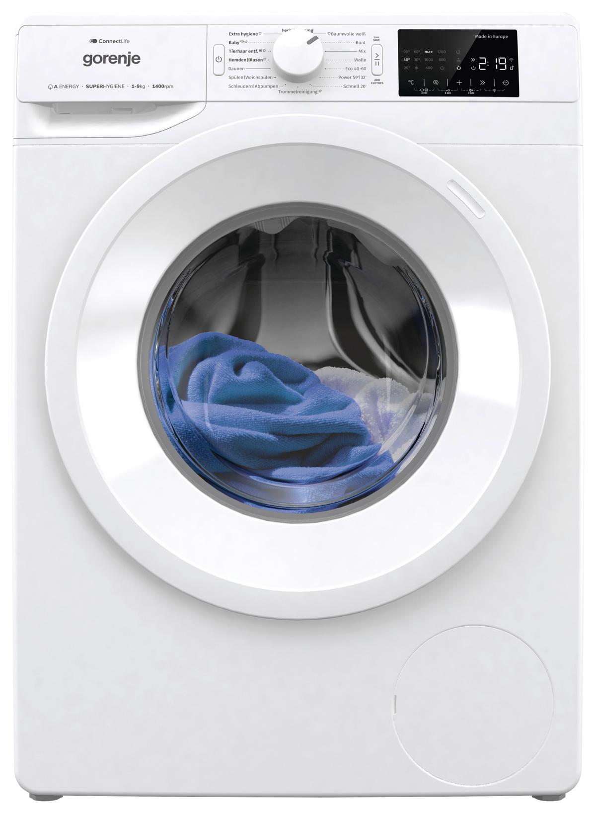 Waschmaschine Wpnei94a1dts - Weiß, Basics, Glas/Kunststoff (60/85/54,5cm) - Gorenje