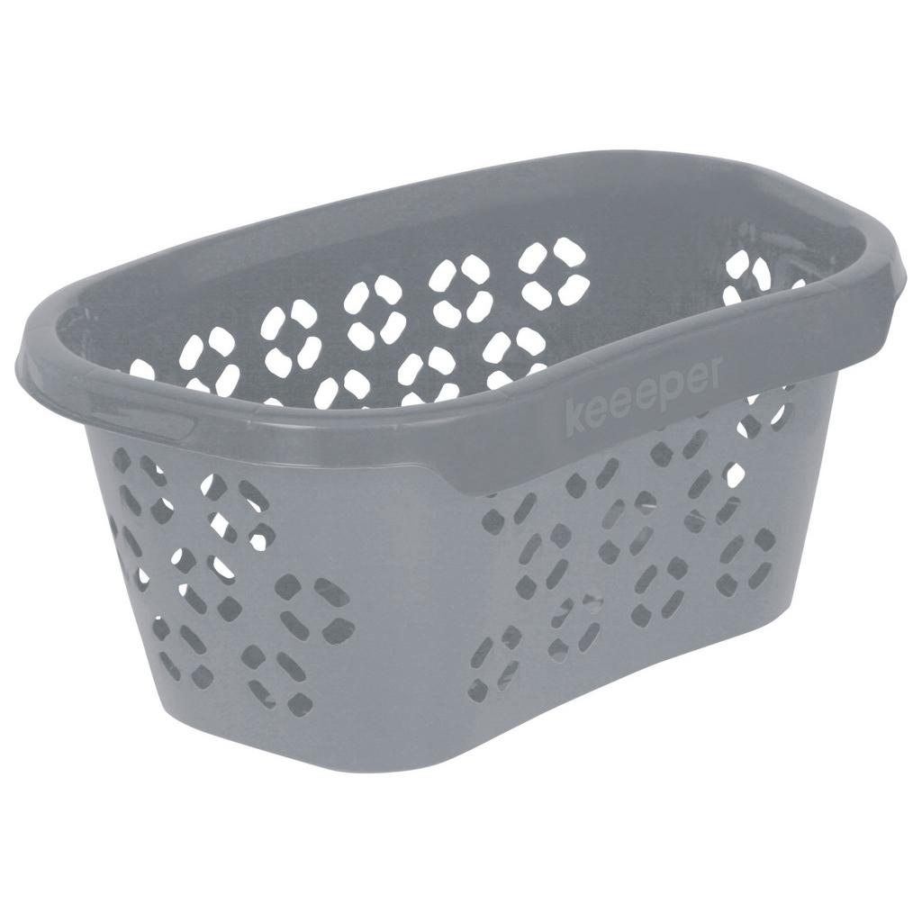 Wäschekorb Anton Grau, 57,5x38x26,5 cm