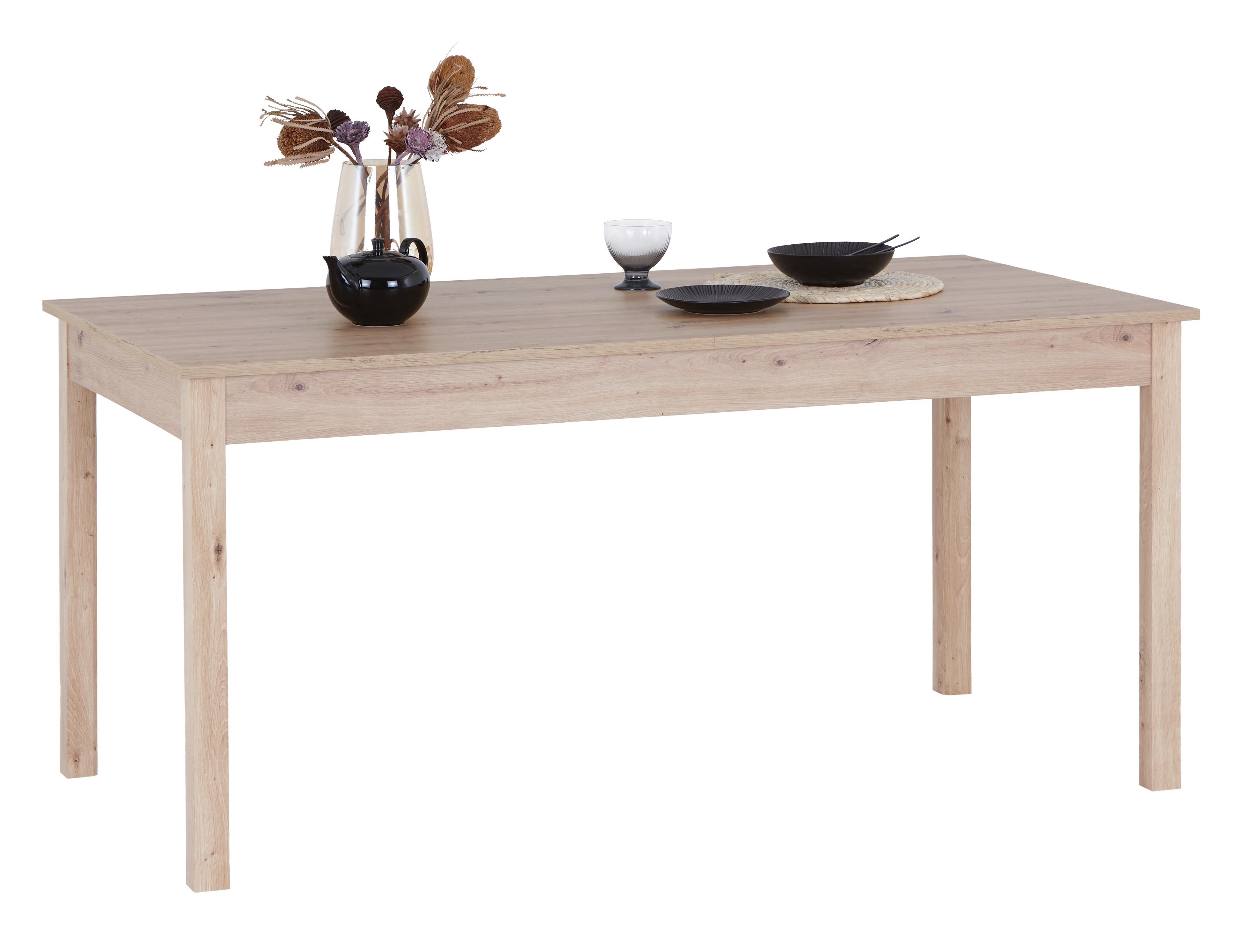 Výsuvný stůl BRICK 160-230 - dub artisan, Konvenční, kompozitní dřevo (160-230/76/80cm)