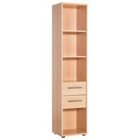 Aktenregal Serie 1200 Buche Dekor B 39,3 cm - Buchefarben/Schwarz, Basics, Holzwerkstoff (39,3/182,4/34,5cm) - MID.YOU