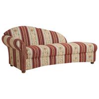 Recamiere Corona Rot/Beige, Streifen Design - Beige/Rot, Design, Textil (191/83/81cm) - Max Winzer