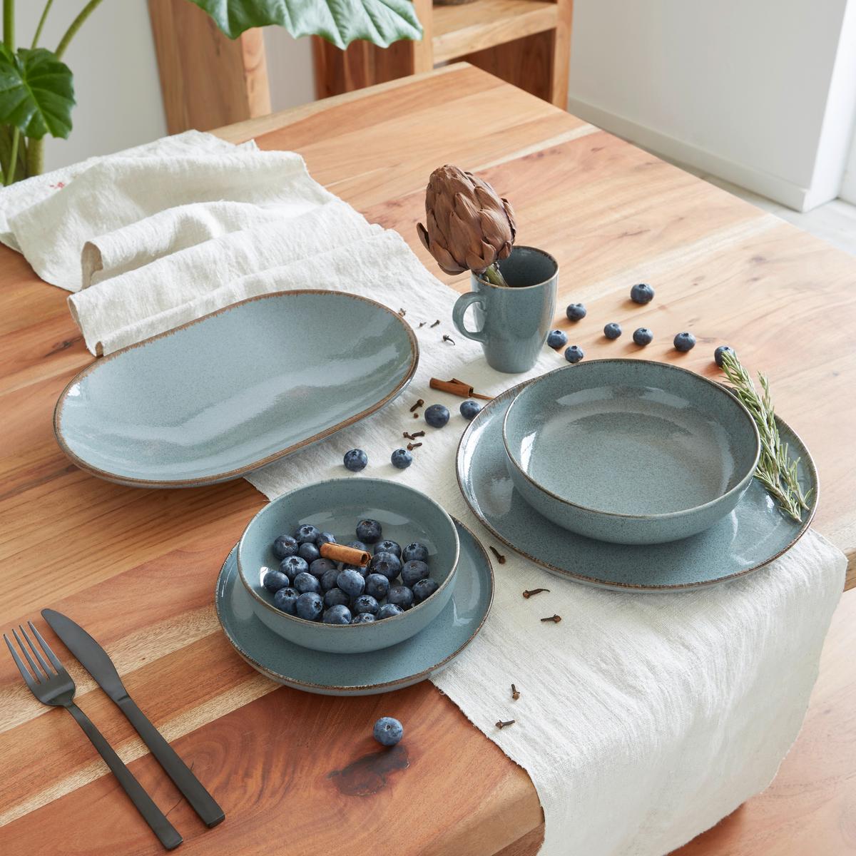 Speiseteller Porzellan Blau Sonora Ø ca. 27 cm - Blau, MODERN, Keramik (27cm) - James Wood