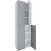 Aktenschrank Lona Grau, Weiß B: 70 cm - Weiß/Grau, Design, Holzwerkstoff (70/220/39cm) - MID.YOU