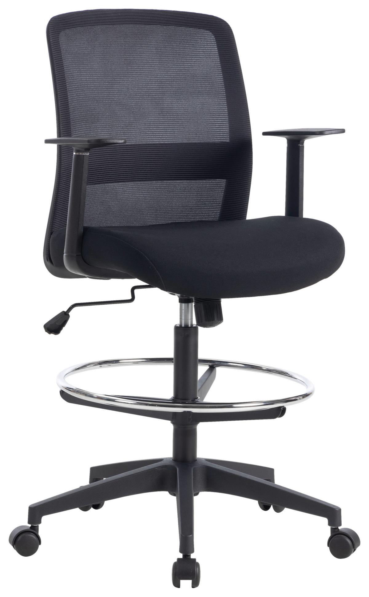 Otočná židle MIRJA - černá, Design, textil/plast (60/106-120/57cm) - Mömax