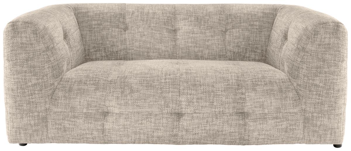 2,5-sitzer Velice, Creme B: 218 Cm - Creme/Schwarz, Design, Textil (218/72/95cm) - Livetastic