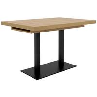 Kihúzható Étkezőasztal Quadrato - fekete/Artisan tölgy, Konventionell, faalapú anyag/fém (120/80/74cm) - MID.YOU