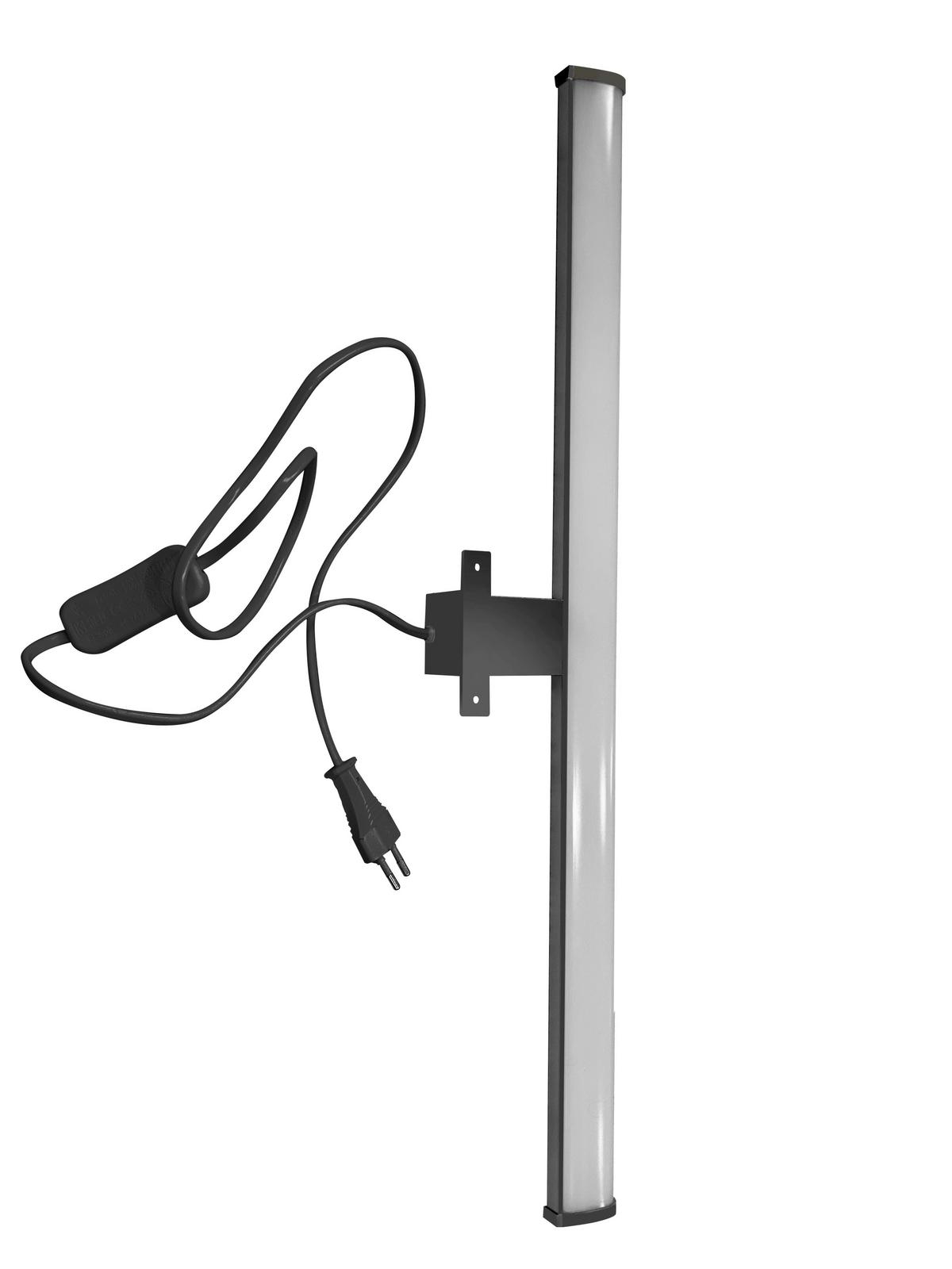 Spiegelleuchte Bonnie Schwarz B: 40 Cm - Schwarz, Trend, Kunststoff (40/11,5/4cm)