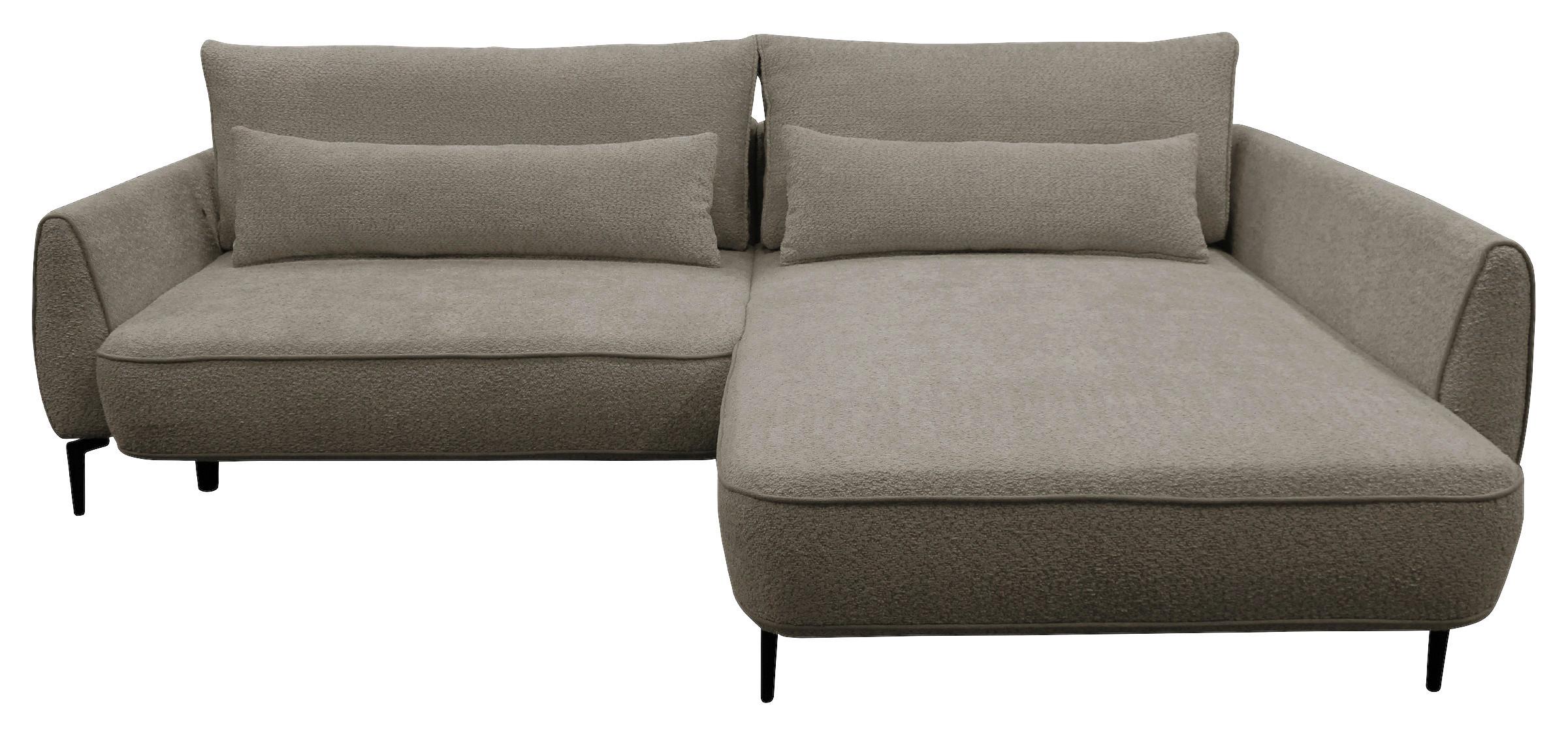 Ecksofa Abriamo Beige 273x204 cm - Beige/Schwarz, Design, Textil (273/204cm) - MID.YOU